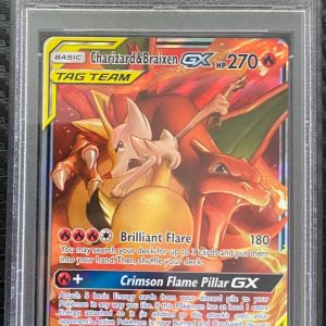 2019 Pokemon Sun & Moon Cosmic Eclipse #22 Charizard Braixen GX PSA 9