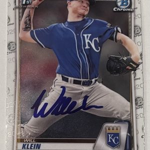 WILL KLEIN SIGNED 2020 BOWMAN CHROME DRAFT ROOKIE BASEBALL CARD DODGERS AUTO
