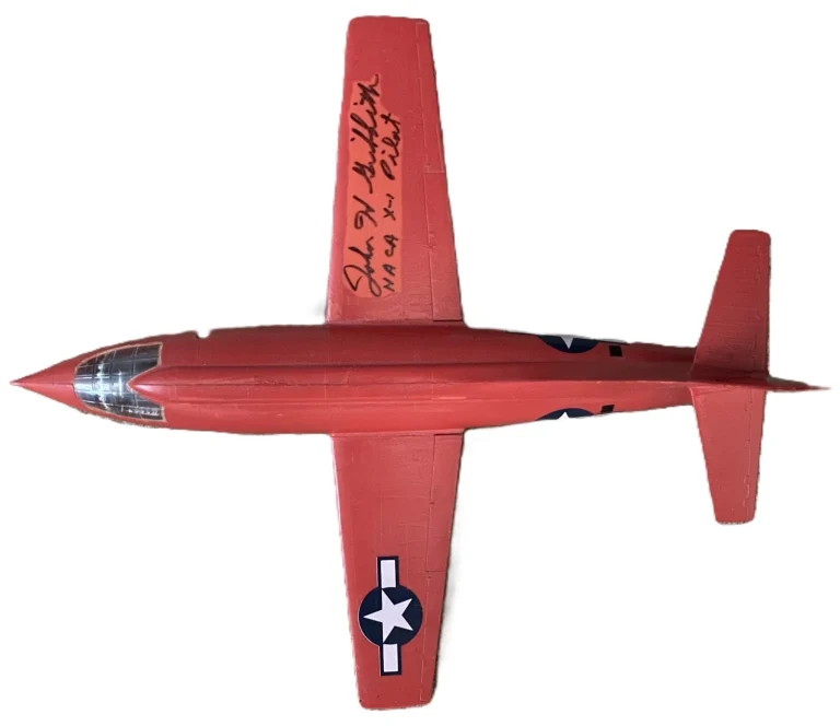 John H Griffith Signed 1/40 Model X-1 Aircraft NASA JSA COA