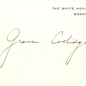 Grace Coolidge Signed Auto White House Card Beckett BAS