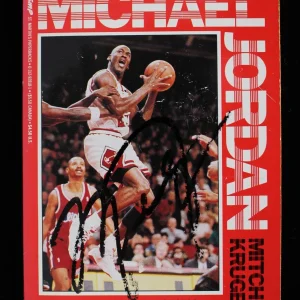 Michael Jordan Signed Biography Book Vintage Bulls HOF 1992 Krugel JSA LOA