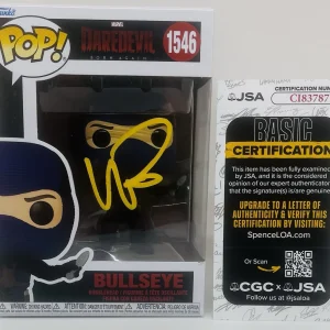 WILSON BETHEL SIGNED BULLSEYE POP FUNKO FIGURE DAREDEVIL BORN AGAIN JSA COA