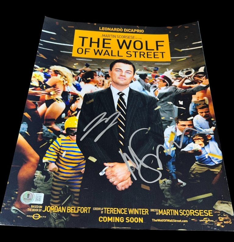 LEONARDO DICAPRIO SCORSESE SIGNED AUTOGRAPH 11X14 PHOTO WOLF WALL STREET BECKETT