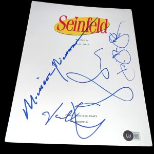 SEINFELD CAST SIGNED AUTOGRAPH SCRIPT TELEVISION BECKETT BAS COA AUTO D