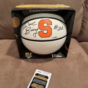 Dave Bing Signed Syracuse University Logo Basketball SU Pistons JSA