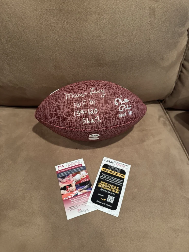 Marv Levy Bill Polian Signed Football JSA, Buffalo  Bills W/ Many Inscriptions