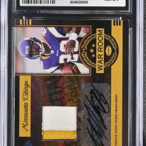 2007 Absolute Memorabilia War Room /5 Adrian Peterson Rookie Card - CGC 8 9 Auto