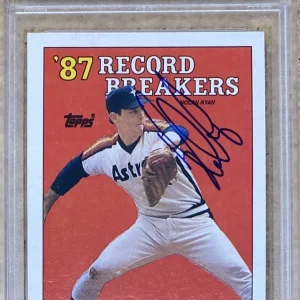 Nolan Ryan Signed 1988 Topps #6 Record Breakers Card PSA PSA/DNA Authentic