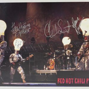 Red Hot Chili Peppers Signed 1994 Woodstock Poster Navarro Debut Beckett BAS