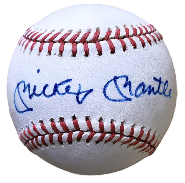 Mickey Mantle Signed OAL Baseball Yankees Felt Tip Rare Beckett BAS LOA