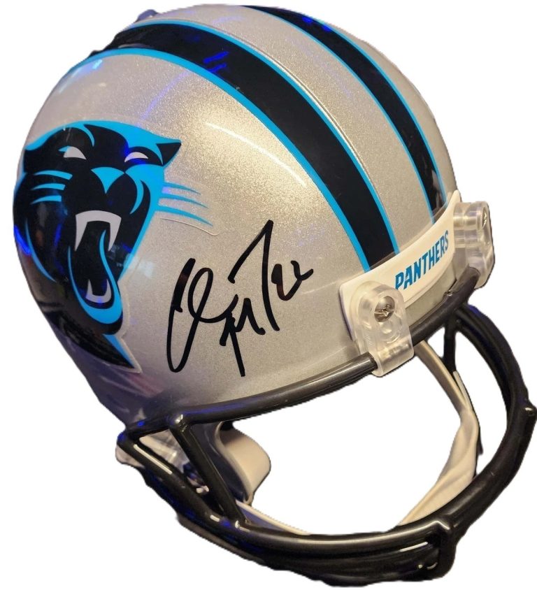 Christian McCaffrey Signed Full Size Carolina Panthers Helmet Beckett BAS COA