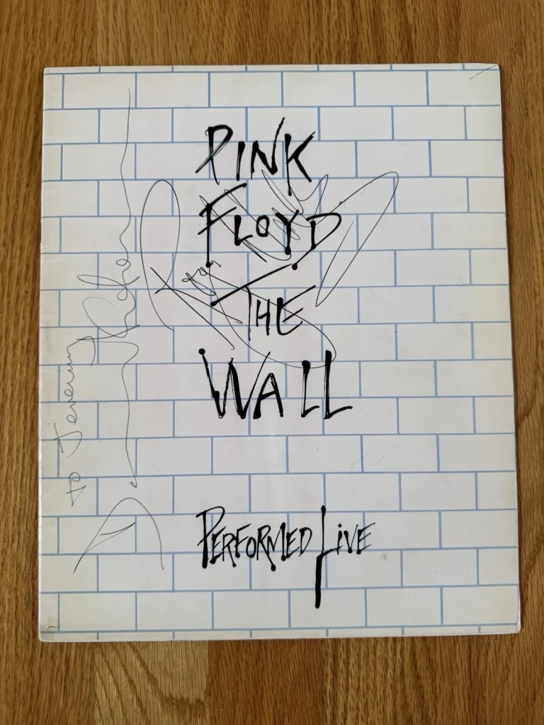 Roger Waters David Gilmour Pink Floyd Autographed Signed Wall Program Beckett +