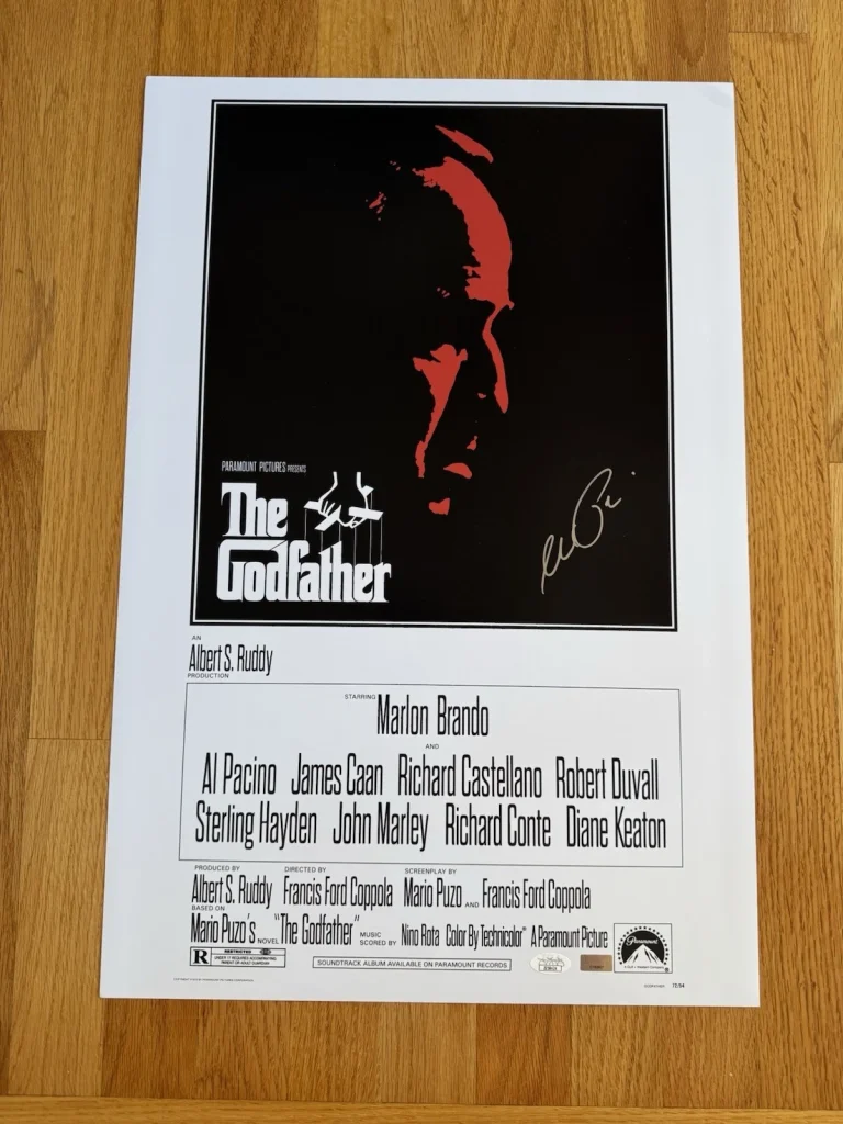 Fantastic Al Pacino SIGNED AUTOGRAPHED The Godfather Poster JSA LOA Celebrity Au