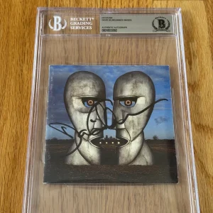 David Gilmour Nick Mason Signed Division Bell CD Beckett Slabbed Pink Floyd