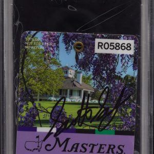 Scottie Scheffler Signed Autographed 2022 Masters Badge PSA/DNA 8 Full Signature