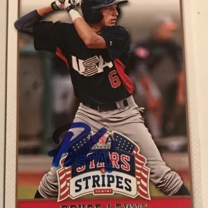 ROYCE LEWIS SIGNED 2015 PANINI USA BASEBALL STARS AND STRIPES ROOKIE CARD AUTO