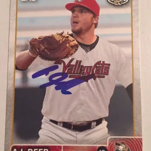 AJ REED SIGNED 2015 TOPPS PRO DEBUT PROSPECT ROOKIE CARD AUTO
