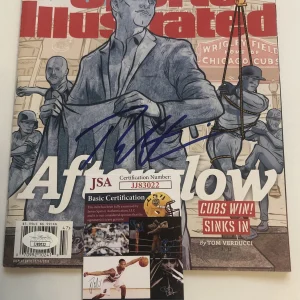THEO EPSTEIN SIGNED SPORTS ILLUSTRATED MAGAZINE COVER CHICAGO CUBS 2016 JSA COA