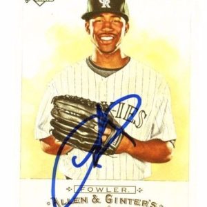 DEXTER FOWLER SIGNED 2009 ALLEN & GINTER'S CARD CHICAGO CUBS AUTO