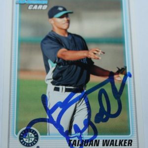 Taijuan Walker signed 2010 Bowman Draft Rookie card auto