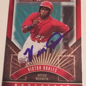 VICTOR ROBLES SIGNED 2015 ELITE EXTRA EDITION PROSPECT ROOKIE CARD AUTO