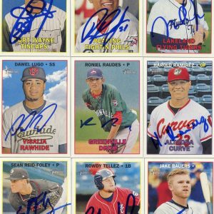 JAKE BAUERS SIGNED 2016 TOPPS HERITAGE MINORS ROOKIE CARD AUTO