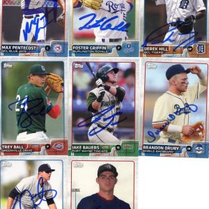 JAKE BAUERS SIGNED 2015 TOPPS PRO DEBUT ROOKIE CARD AUTO