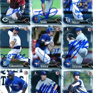 CAL QUANTRILL SIGNED 2016 BOWMAN DRAFT PROSPECT ROOKIE CARD AUTO