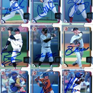 BEAU BURROWS SIGNED 2015 BOWMAN DRAFT PROSPECT ROOKIE CARD AUTO