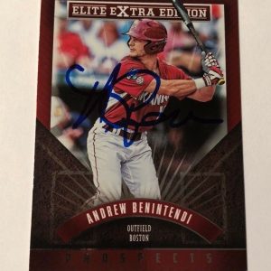 ANDREW BENINTENDI SIGNED 2015 ELITE EXTRA EDITION PROSPECT ROOKIE CARD AUTO