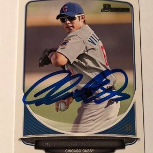 CHRISTIAN VILLANUEVA SIGNED 2013 BOWMAN PROSPECT ROOKIE CARD AUTO