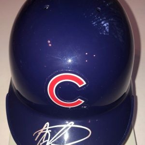 ALBERT ALMORA SIGNED CHICAGO CUBS MINI HELMET COA