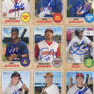 AUSTIN MEADOWS SIGNED 2017 TOPPS HERITAGE MINORS ROOKIE CARD AUTO