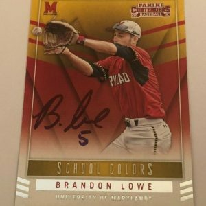 BRANDON LOWE SIGNED 2015 PANINI CONTENDERS SCHOOL COLORS ROOKIE CARD AUTO