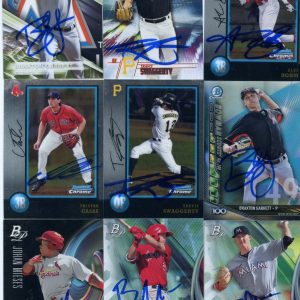 TRAVIS SWAGGERTY SIGNED 2018 BOWMAN CHROME THROWBACK PROSPECT ROOKIE CARD AUTO