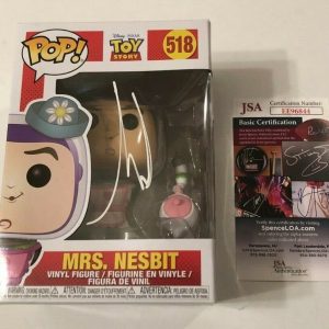 TIM ALLEN SIGNED MRS NESBIT POP FUNKO FIGURE TOY STORY BUZZ LIGHTYEAR PROOF JSA