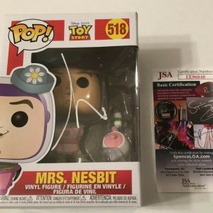 TIM ALLEN SIGNED MRS NESBIT POP FUNKO FIGURE TOY STORY BUZZ LIGHTYEAR PROOF JSA