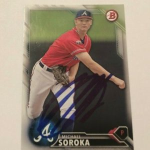 MIKE SOROKA SIGNED 2016 BOWMAN DRAFT ROOKIE CARD MICHAEL AUTO