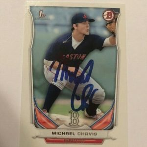 MICHAEL CHAVIS SIGNED 2014 BOWMAN DRAFT ROOKIE CARD AUTO