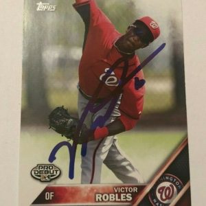 VICTOR ROBLES SIGNED 2016 TOPPS PRO DEBUT PROSPECT ROOKIE CARD AUTO