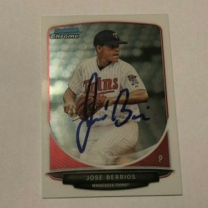JOSE BERRIOS SIGNED 2013 BOWMAN CHROME PROSPECT ROOKIE CARD AUTO