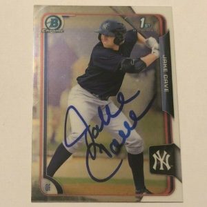 JAKE CAVE SIGNED 2015 BOWMAN CHROME PROSPECT ROOKIE CARD AUTO