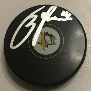 ZACH ASTON-REESE SIGNED PITTSBURGH PENGUINS HOCKEY PUCK W/ CASE COA
