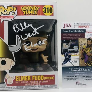 BILLY WEST SIGNED ELMER FUDD POP FUNKO FIGURE LOONEY TUNES PROOF JSA COA