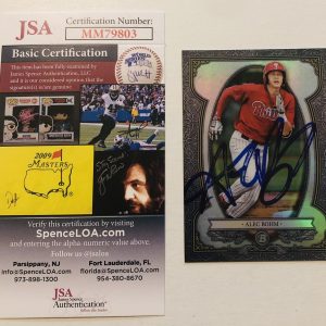 ALEC BOHM SIGNED 2019 BOWMAN STERLING PROSPECT ROOKIE CARD PHILLIES JSA COA AUTO