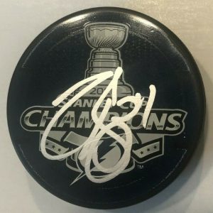 ZACH BOGOSIAN SIGNED 2020 STANLEY CUP PUCK W/ CASE TAMPA BAY LIGHTNING COA
