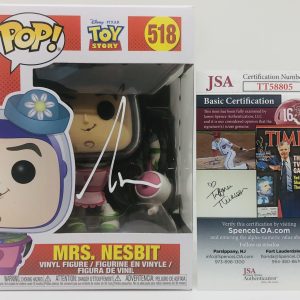 TIM ALLEN SIGNED MRS NESBIT POP FUNKO FIGURE TOY STORY BUZZ LIGHTYEAR PROOF JSA