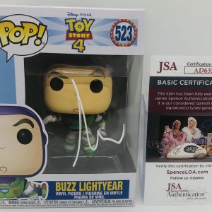 TIM ALLEN SIGNED BUZZ LIGHTYEAR POP FUNKO FIGURE DISNEY TOY STORY PROOF JSA COA
