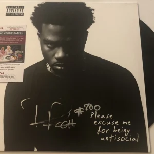 RODDY RICCH SIGNED PLEASE EXCUSE ME FOR BEING ANTISOCIAL VINYL RECORD ALBUM JSA