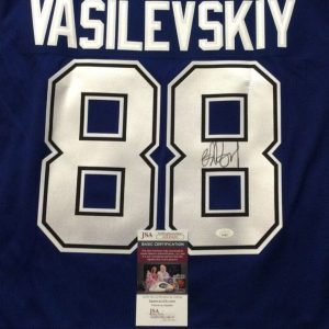 ANDREI VASILEVSKIY SIGNED TAMPA BAY LIGHTNING FANATICS BRAND HOCKEY JERSEY JSA